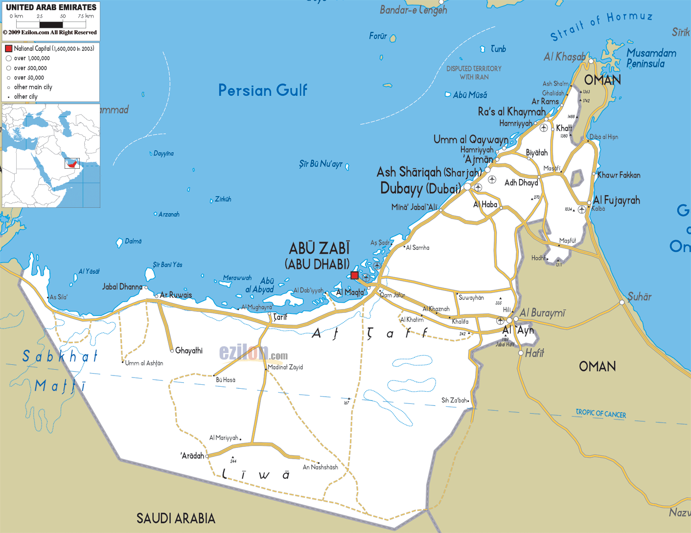Detailed Political Map Of United Arab Emirates Ezilon Maps Porn Sex