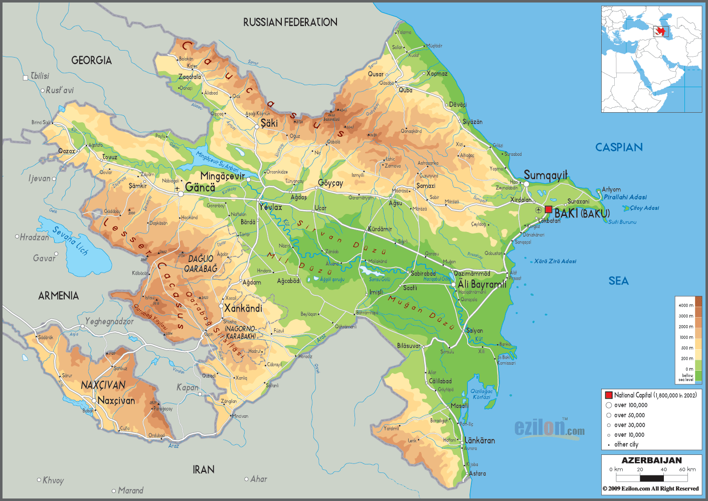 Карты Азербайджана A11phy