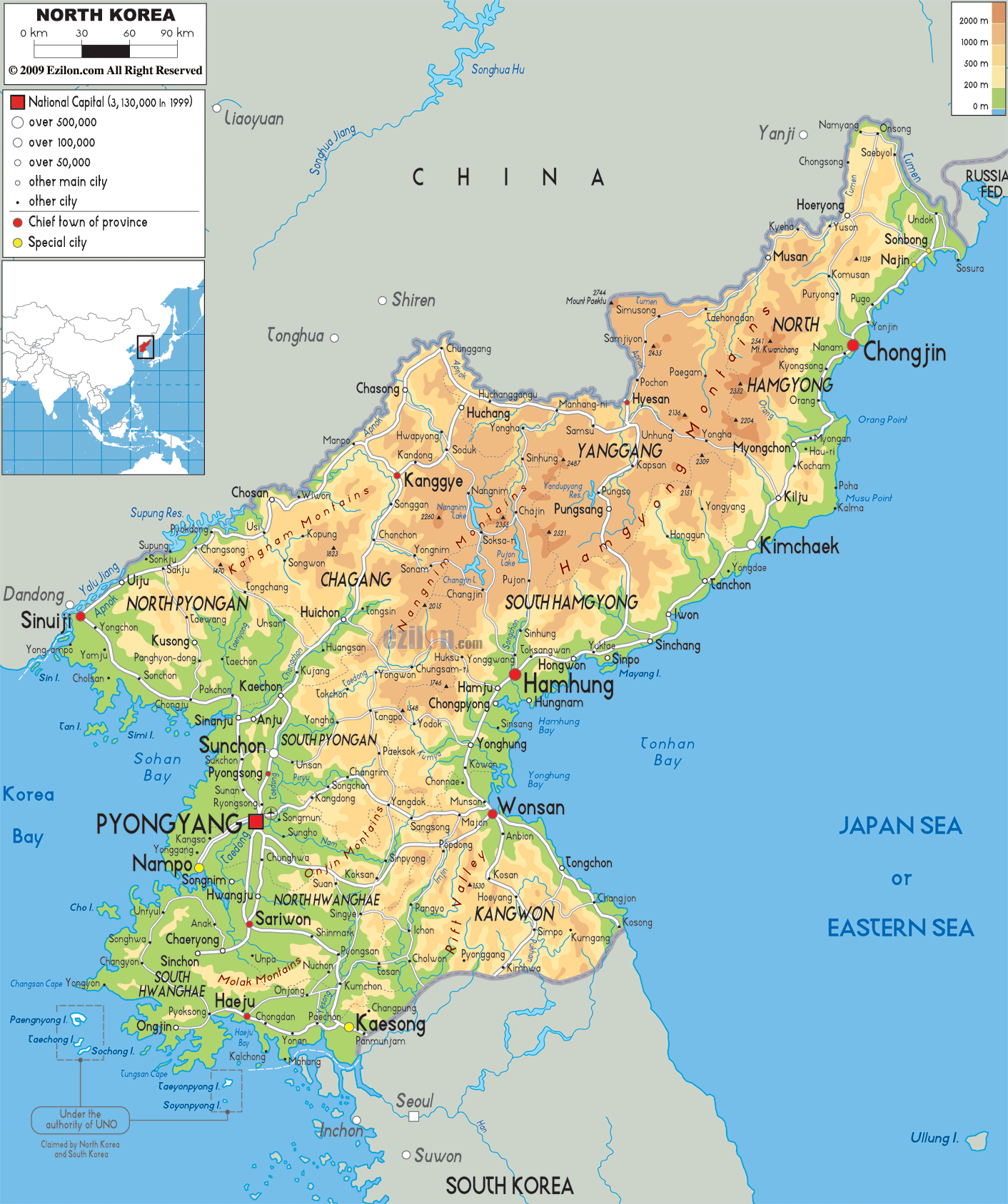 Map Of S Korea With Cities - Map Costa Rica and Panama