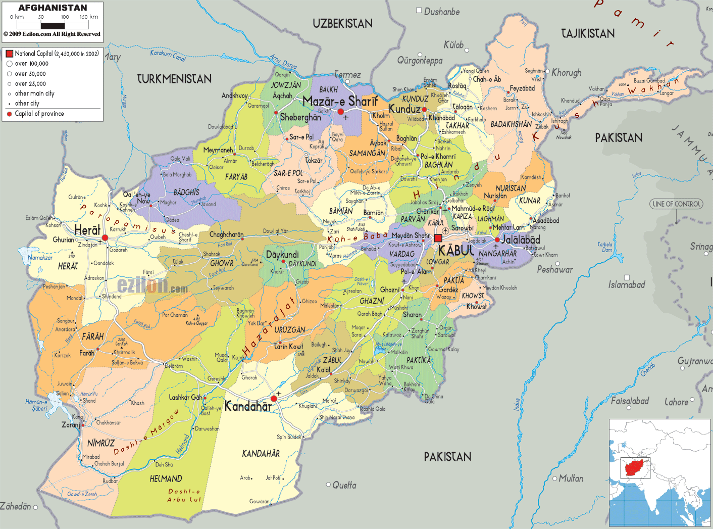 afghanistan map provinces and cities        <h3 class=