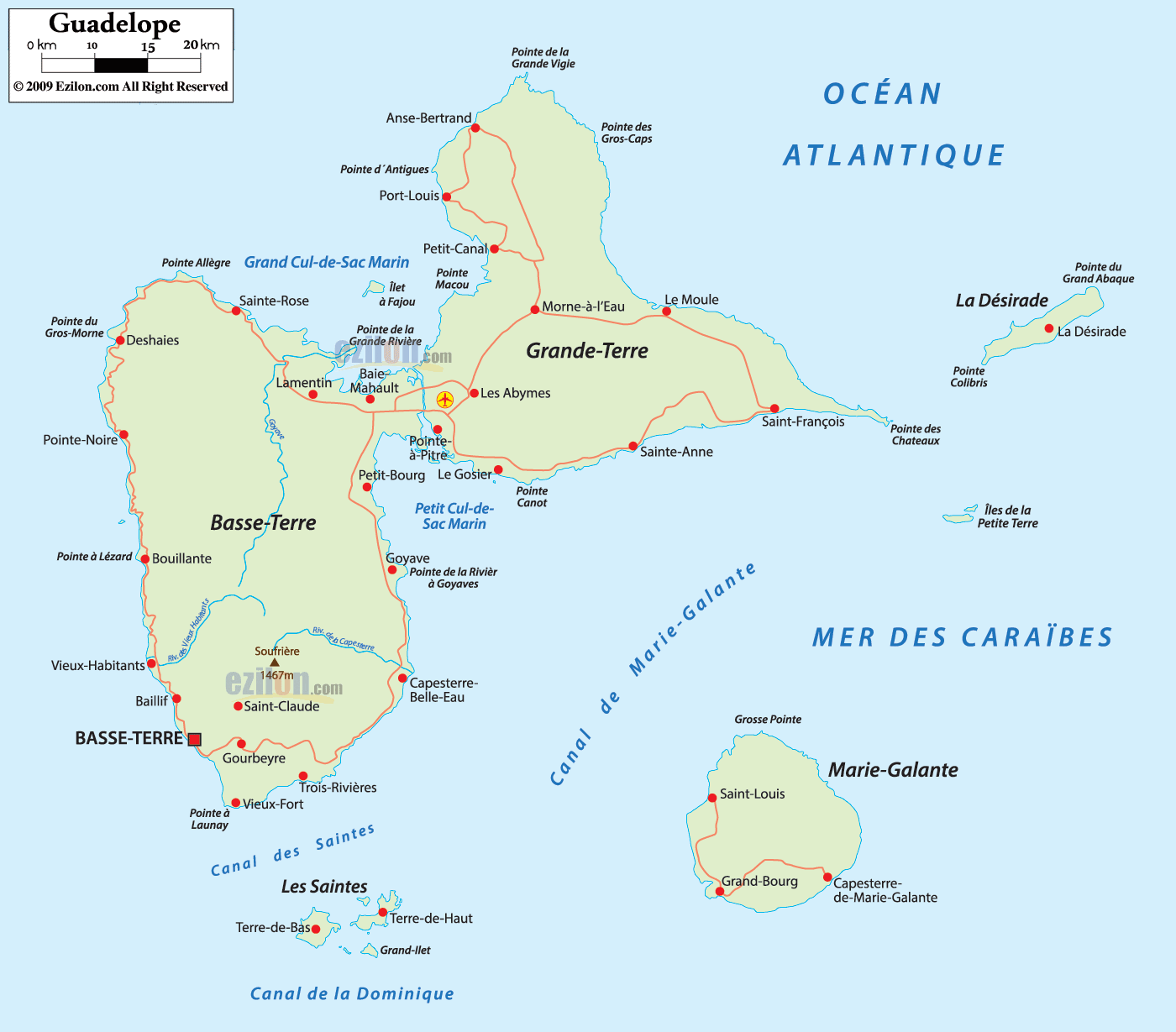 map guadeloupe caribbean        <h3 class=