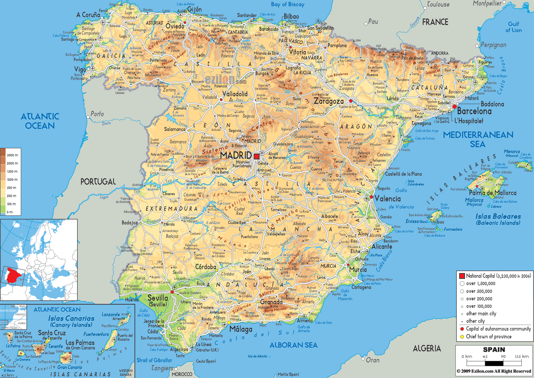 Cartina Della Spagna Con Regioni Italia Mappa Fisica Images And