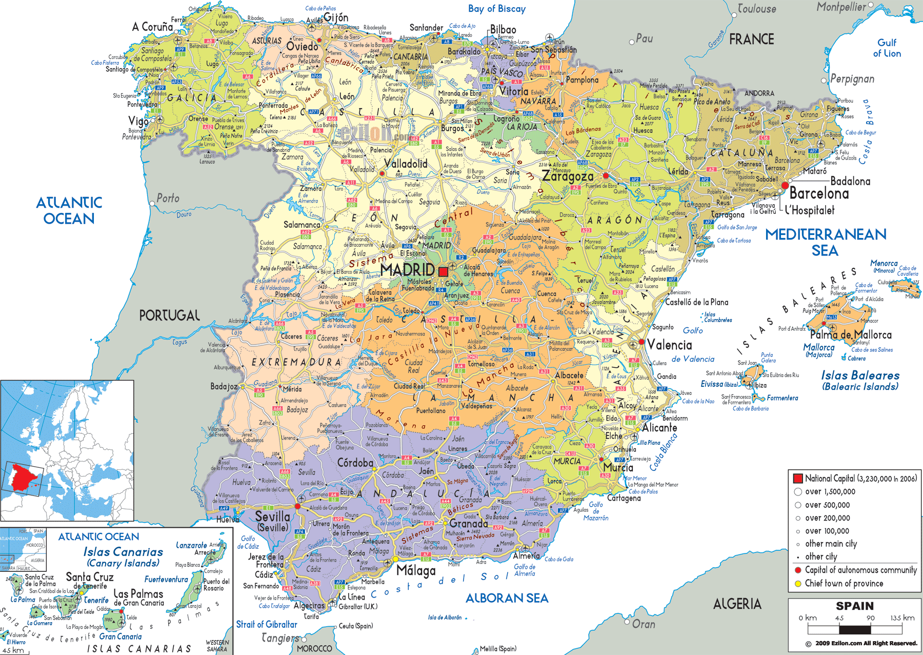 Mapa Politico De Espana Mapa De Espana Mapa Politico Mapa De Europa
