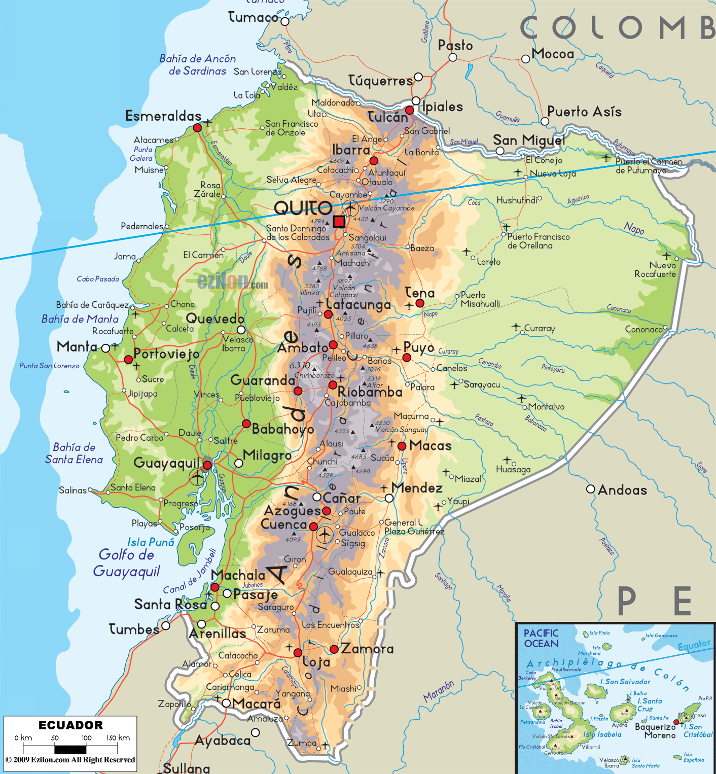 Ecuador Map Printable