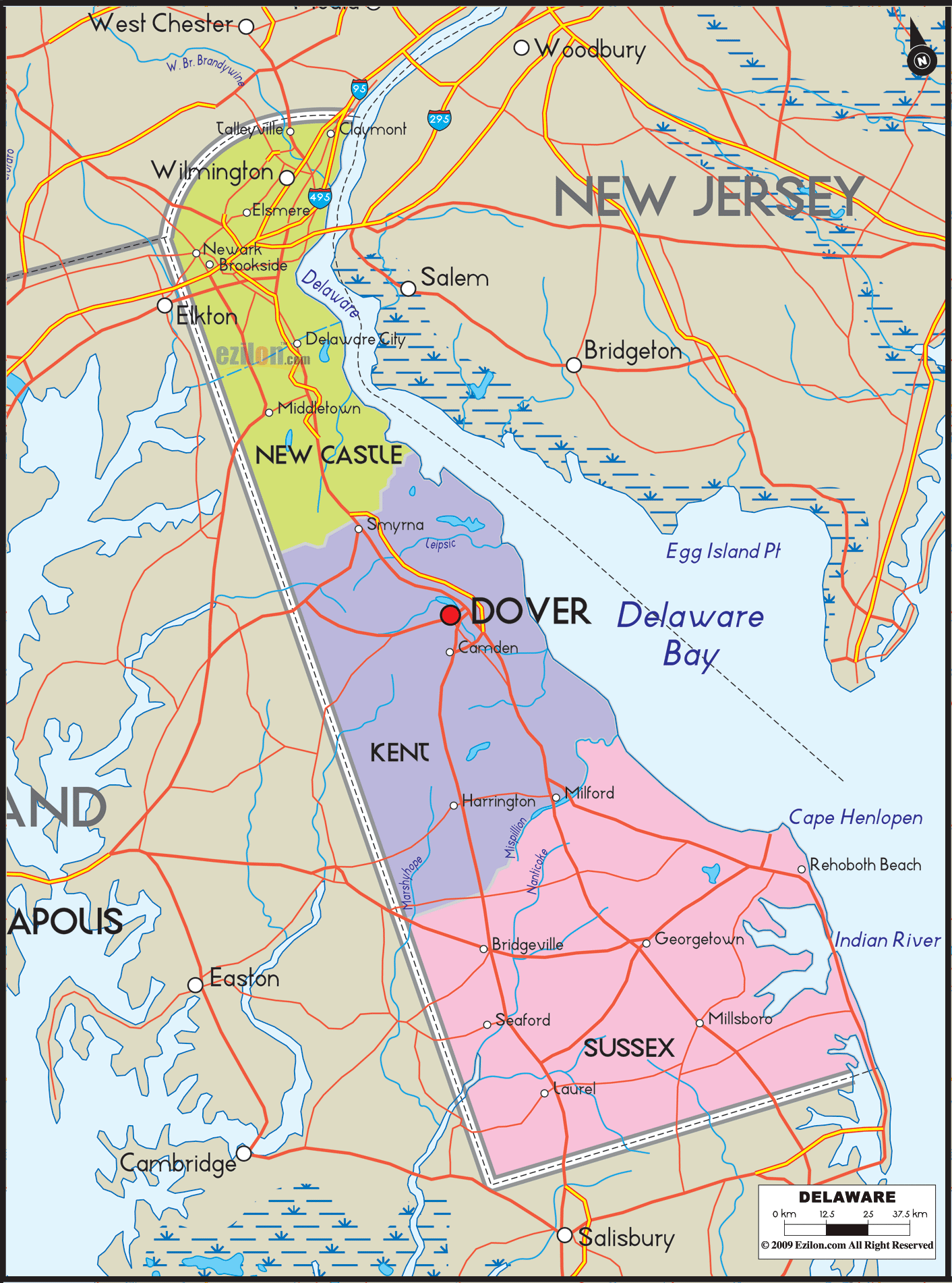 map of delaware state        <h3 class=