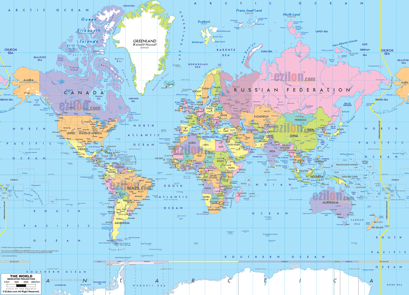 political map of world with countries Detailed Clear Large Political Map Of The World Political Map Ezilon Maps political map of world with countries